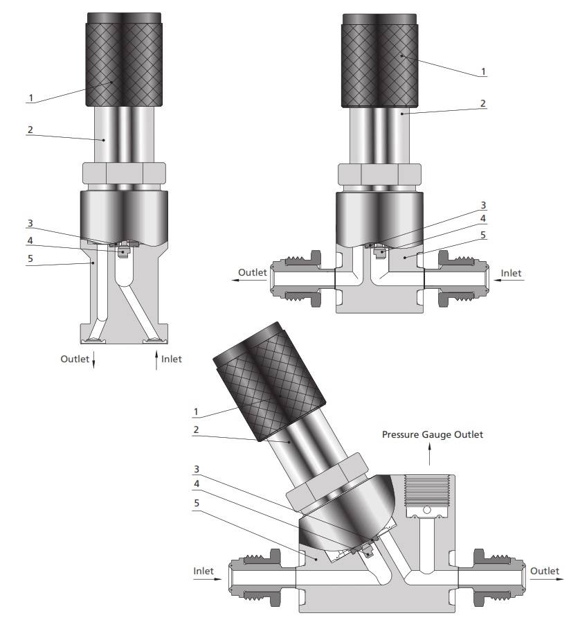 Miniature Tied Diaphragm Regulators